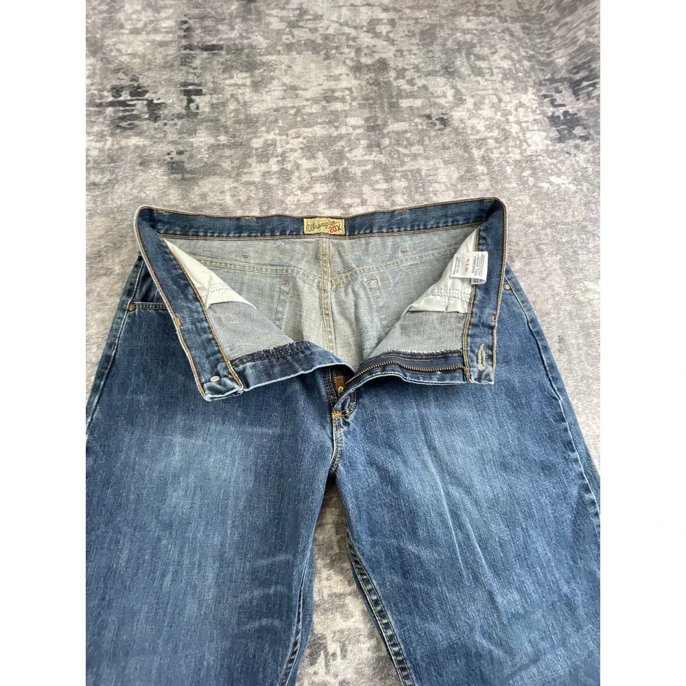Wrangler Mens 36x30 20x Relaxed Fit Work Jeans Medium Blue Denim